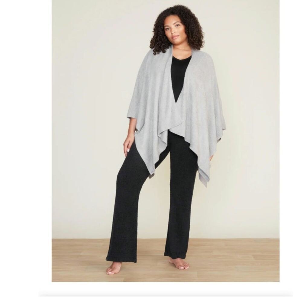 Barefoot Dreams Wrap Poncho Gray Size OS Quiet Luxury